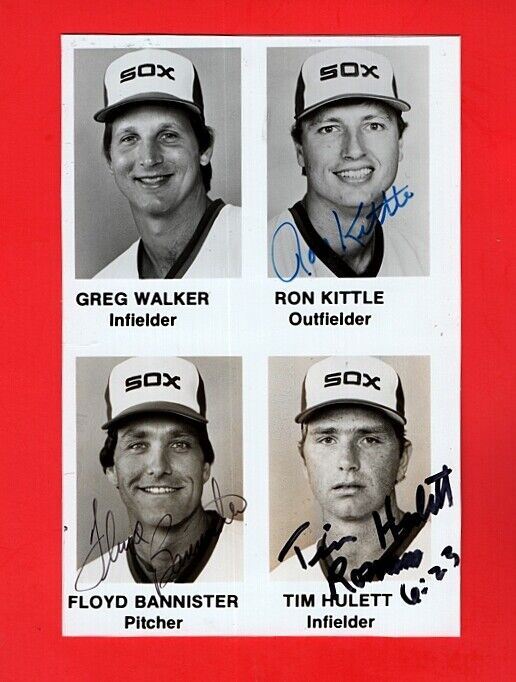 FLOYD BANNISTER-TIM HULETT-RON KITTLE-WHITE SOX AUTOGRAPHED 4X6 GLOSSY Photo Poster painting