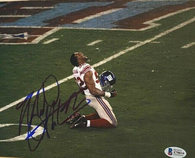 Michael Strahan signed autographed 8x10 Photo Poster painting Super Bowl Beckett COA