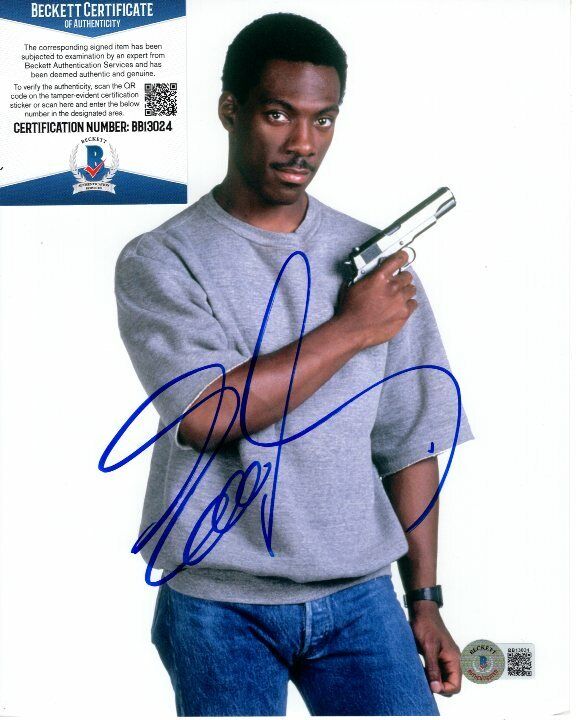 EDDIE MURPHY signed 8x10 BEVERLY HILLS COP AXEL FOLEY Photo Poster painting Beckett BAS