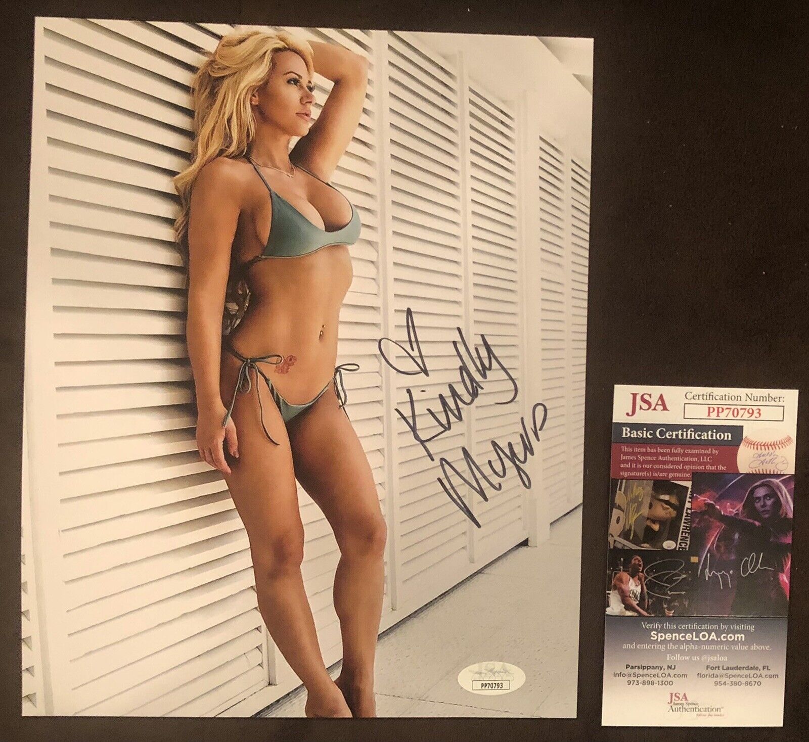 Kindly Myers Adult STAR SIGNED 8X10 Photo Poster painting Autograph Sexy Naughty Model JSA