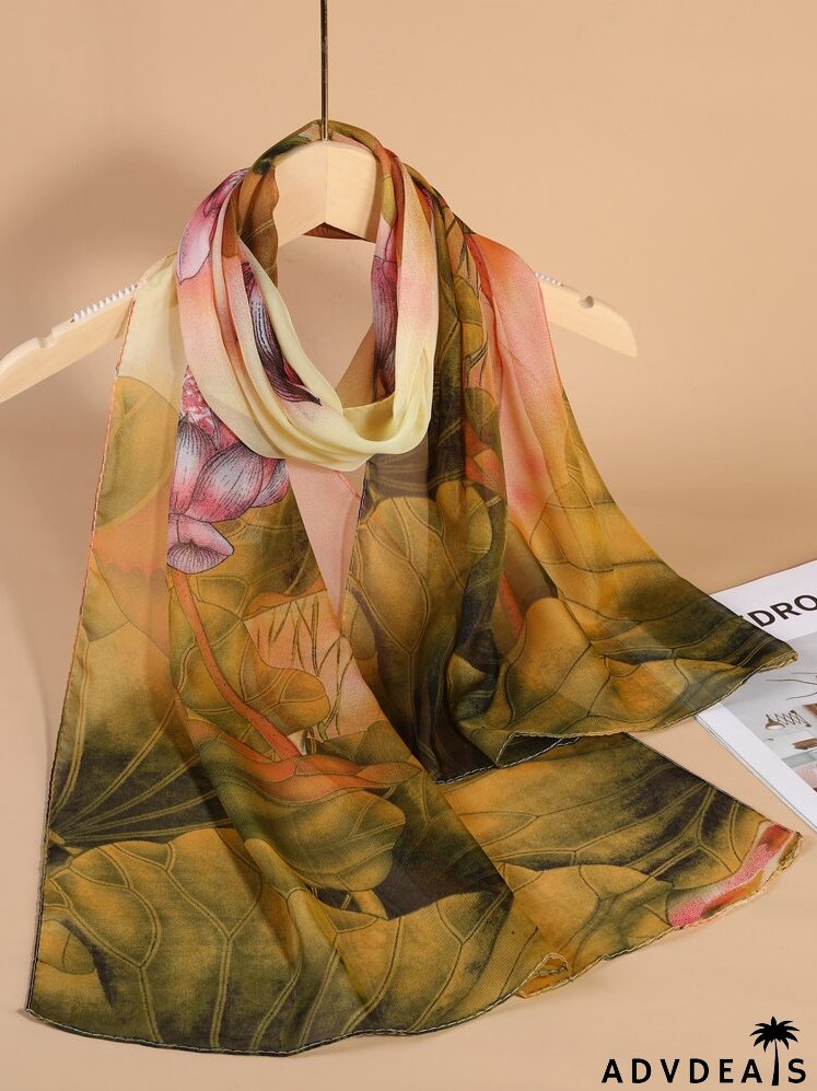 Flower Print Scarf