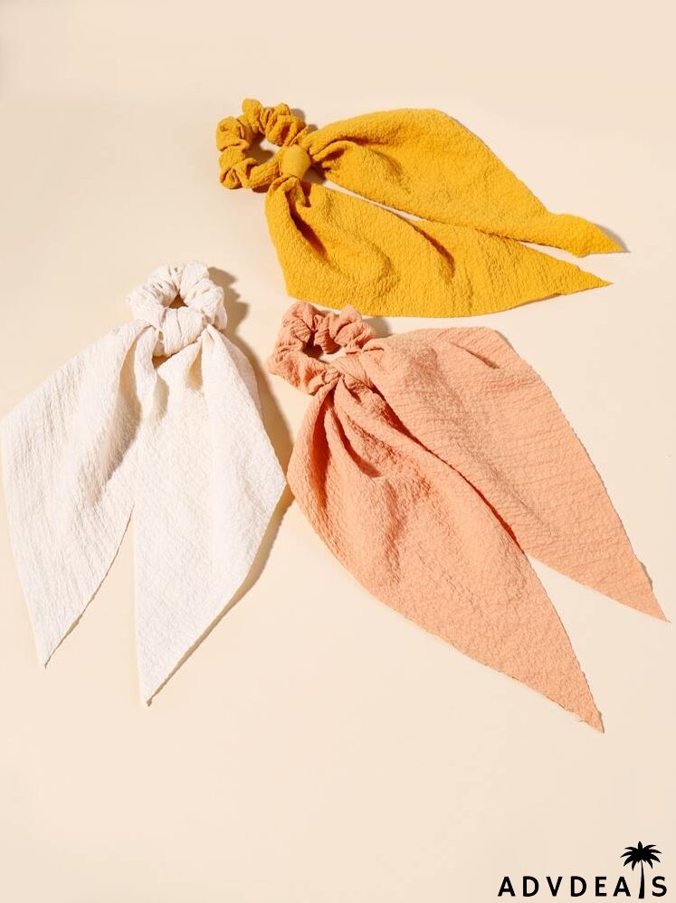3pcs Simple Scrunchie Scarf