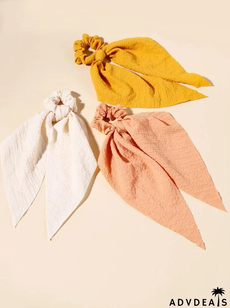 3pcs Simple Scrunchie Scarf