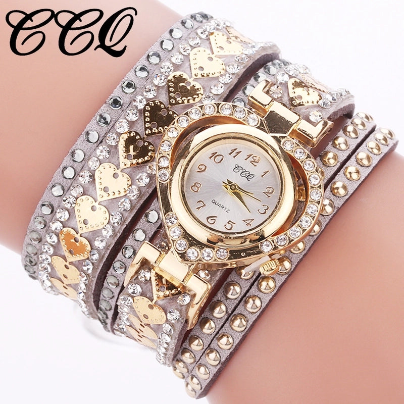 Modern Style Heart Shape Buckle Quartz Watch Women’s Watches