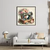 Flower Sewing Machine-11CT Stamped Cross Stitch 45*45cm/17.72*17.72in tapestrymarket