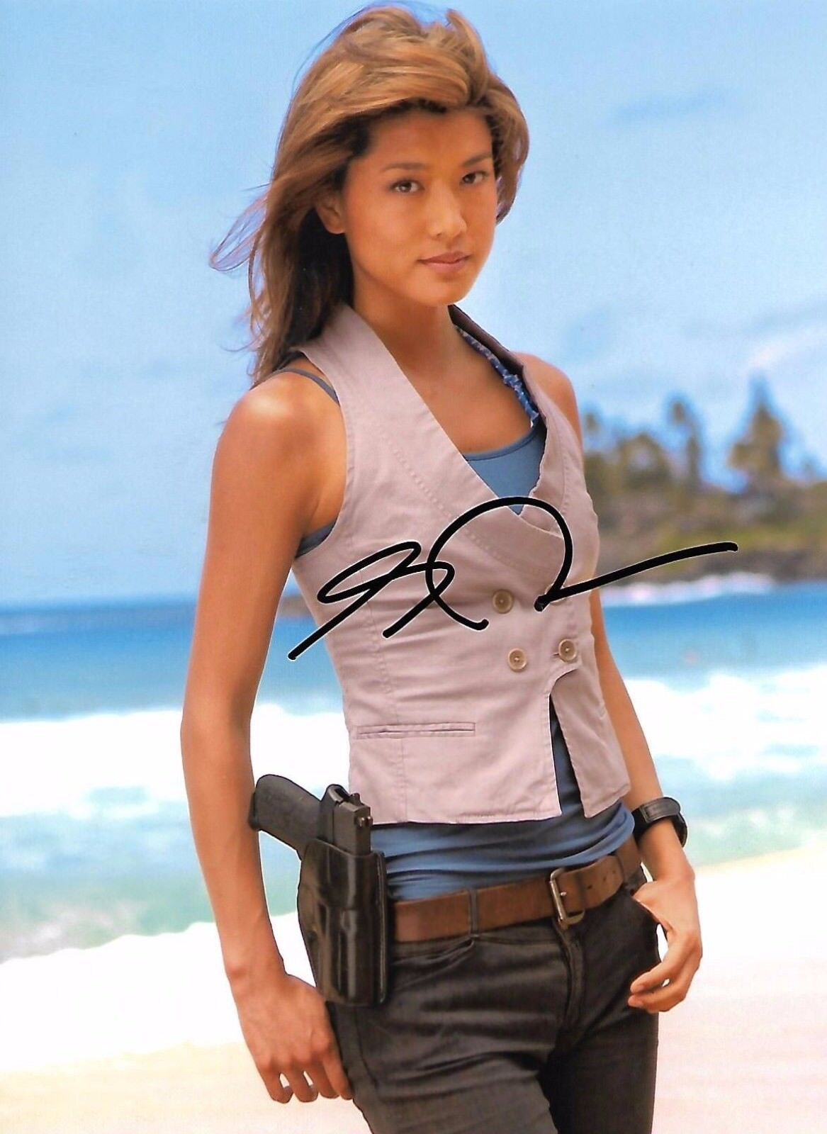 Grace Park signed Autographed Photo Poster painting RARE HOT SEXY