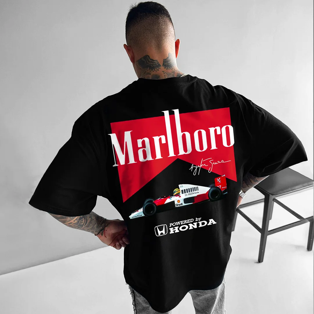 Unisex Oversized Racing Graphic Print T-Shirt