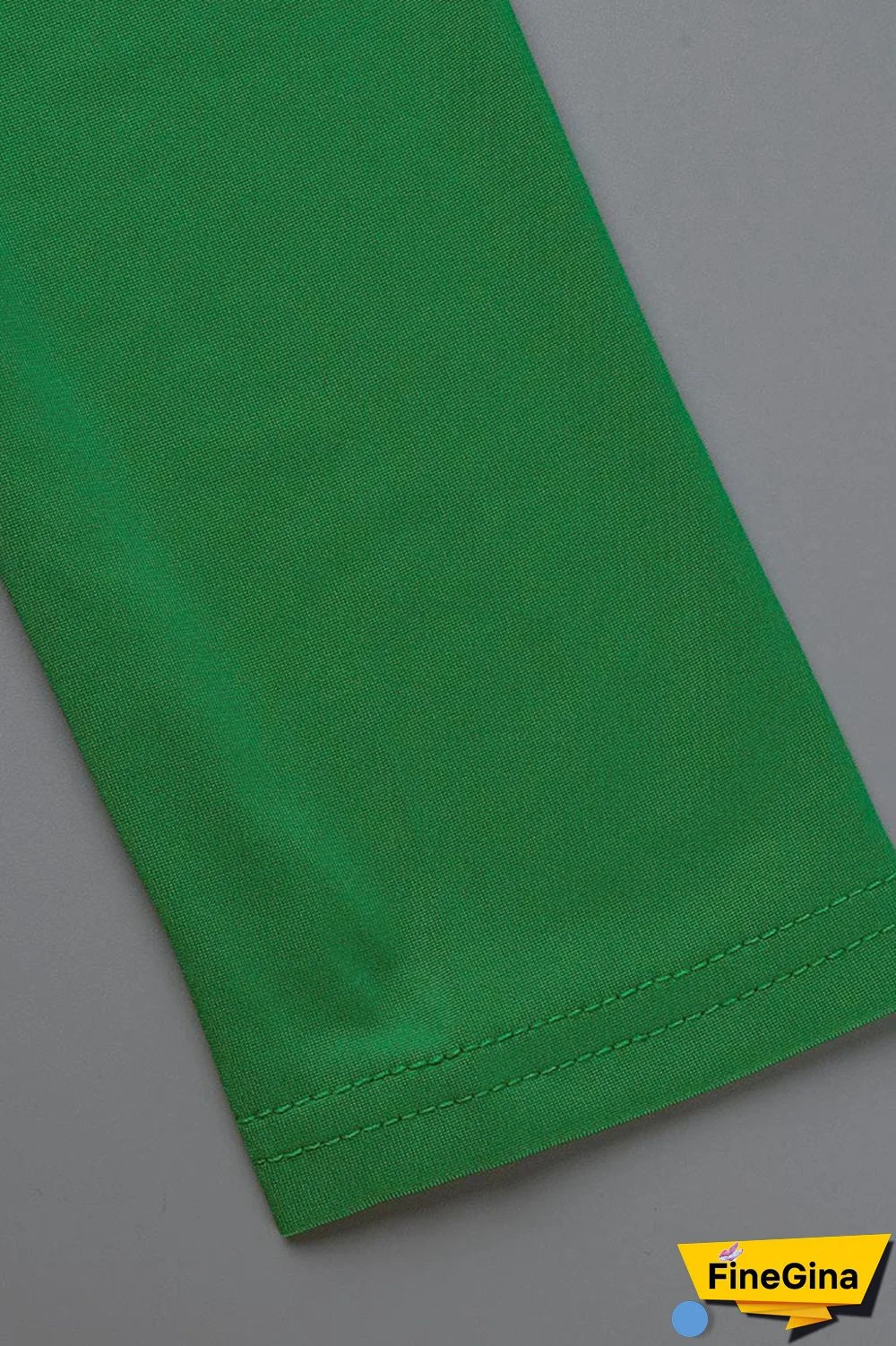 Green Casual Solid Patchwork Fold Asymmetrical O Neck Straight Dresses