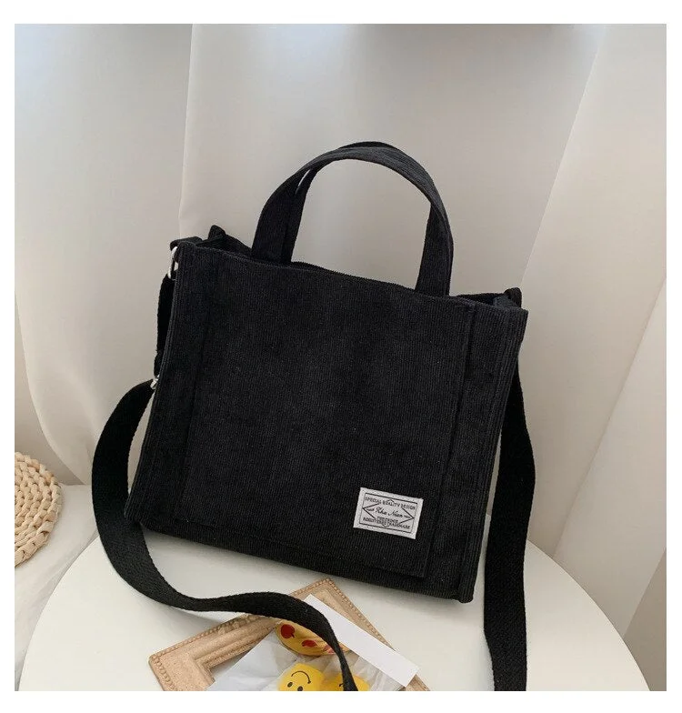 Luxury Designer Handbag Corduroy Ladies Bag 2020 Large Capacity Shoulder Bag Solid Color Buckle Messenger Bag Small Square Bag