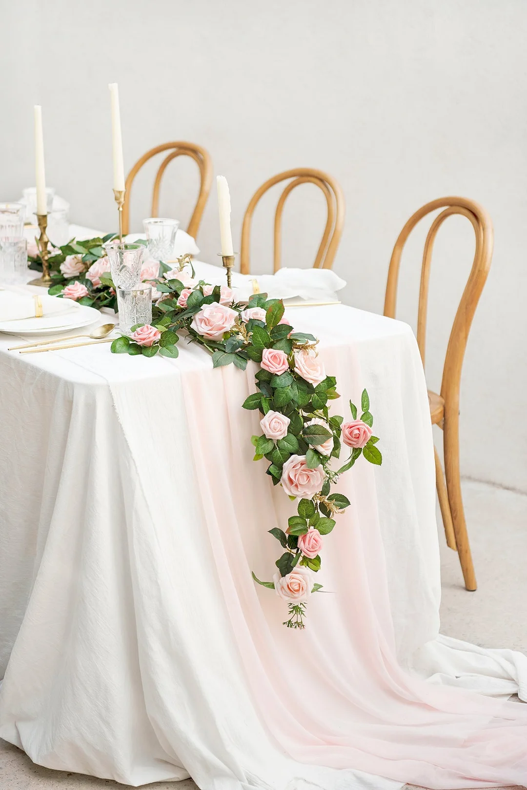 5ft Flower Garland in Blush & Cream