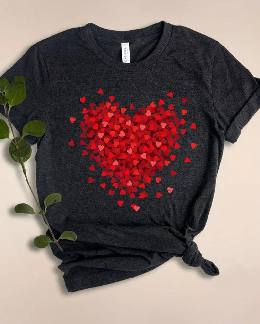 Valentine Heart Printed T-Shirt