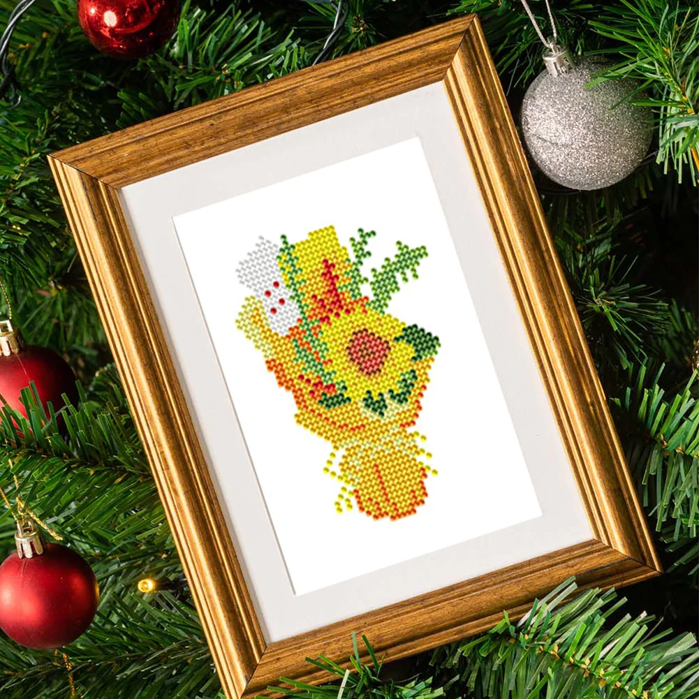 12pcs Birthday DIY Mini Round Diamond Painting Set Table Decor No Frame 15x18cm