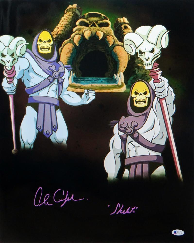 Alan Oppenheimer Autographed Skeletor 16x20 Dual Image Photo Poster painting- Beckett Auth *Purp