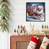Christmas Dog - Diamond Painting - Partial Special Shaped Drill(Canvas|30*30cm)