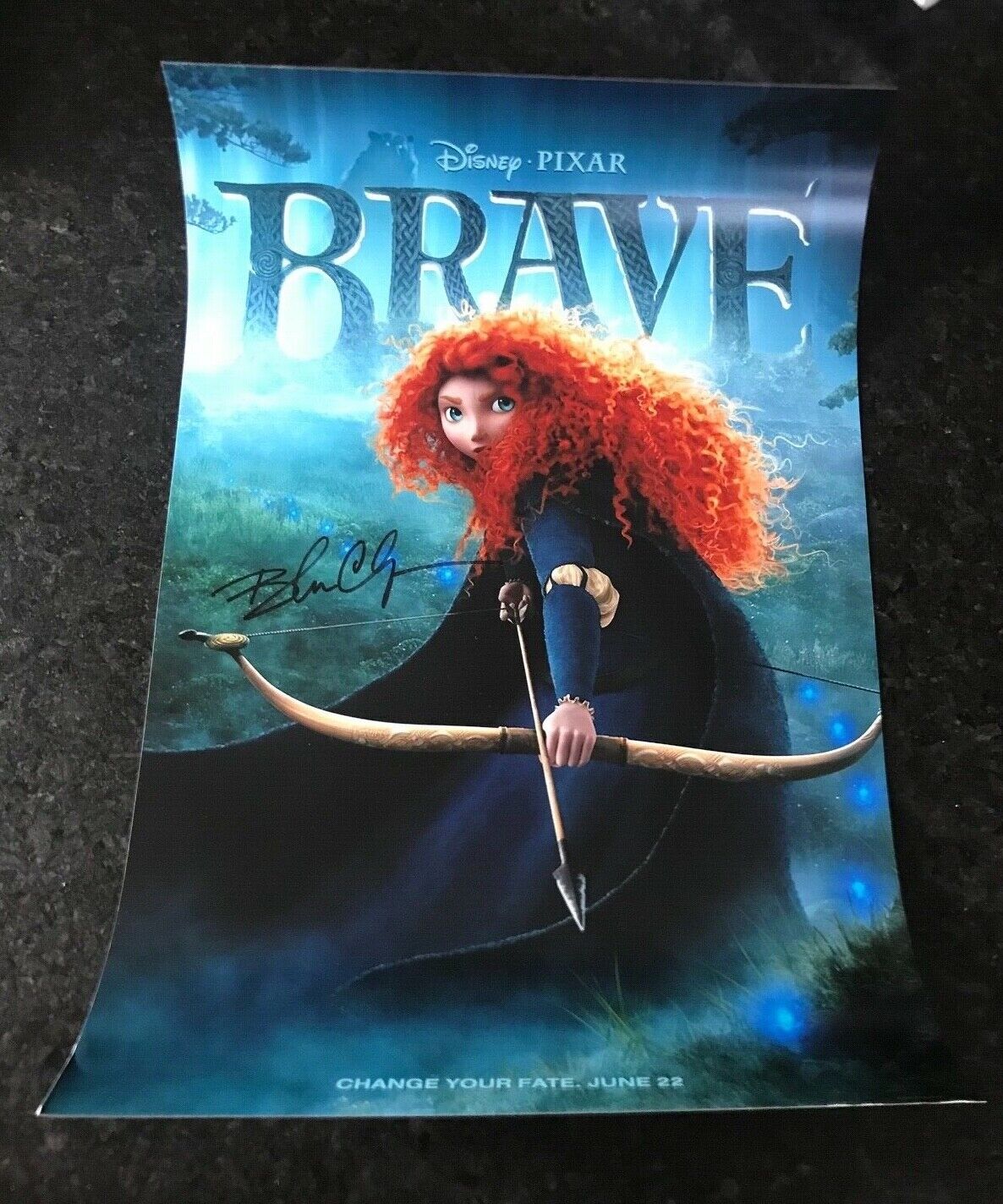 * BRENDA CHAMPMAN * signed 12x18 poster * BRAVE * DISNEY * DIRECTOR * COA * 1