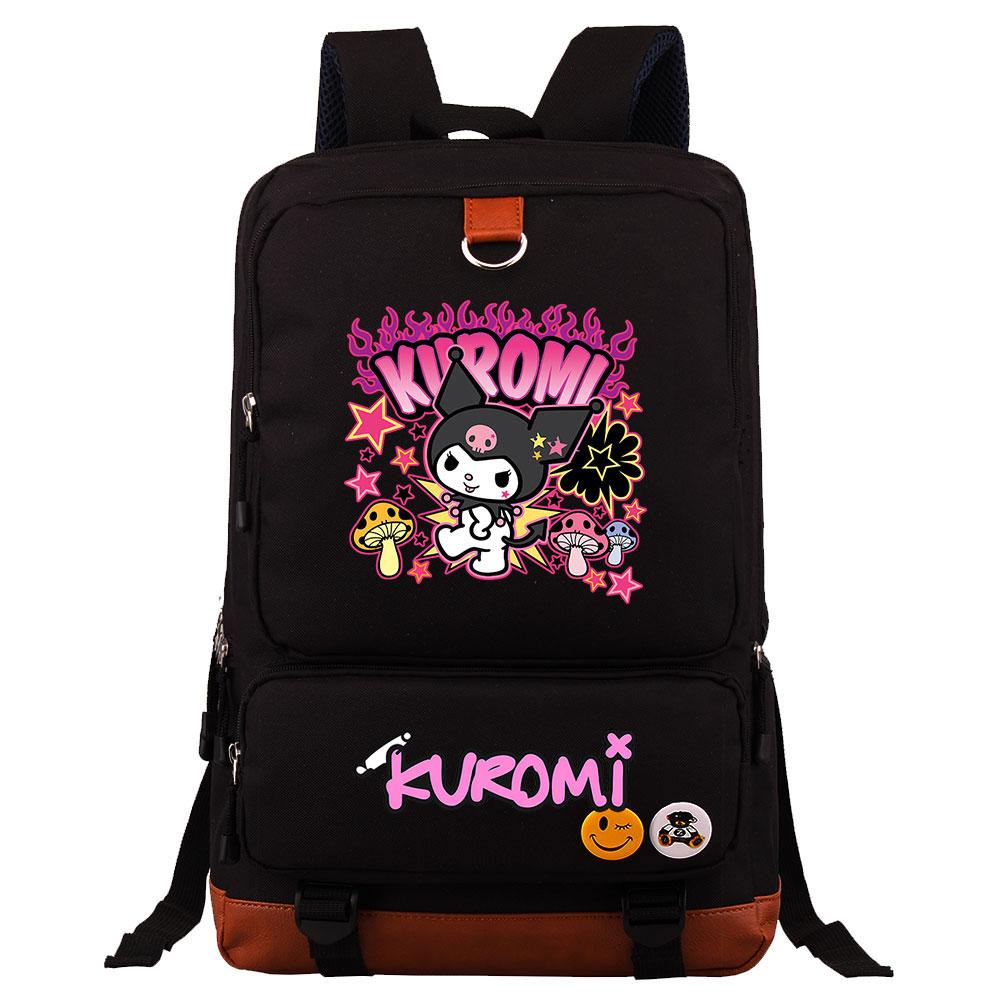 Mayoulove Kuromi Backpack Large Capacity Lightweight Design for School and Travel-Mayoulove
