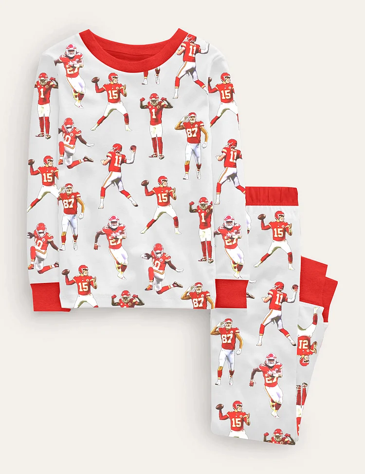 Kid's Kansas City Football Champs Players Pajama Set