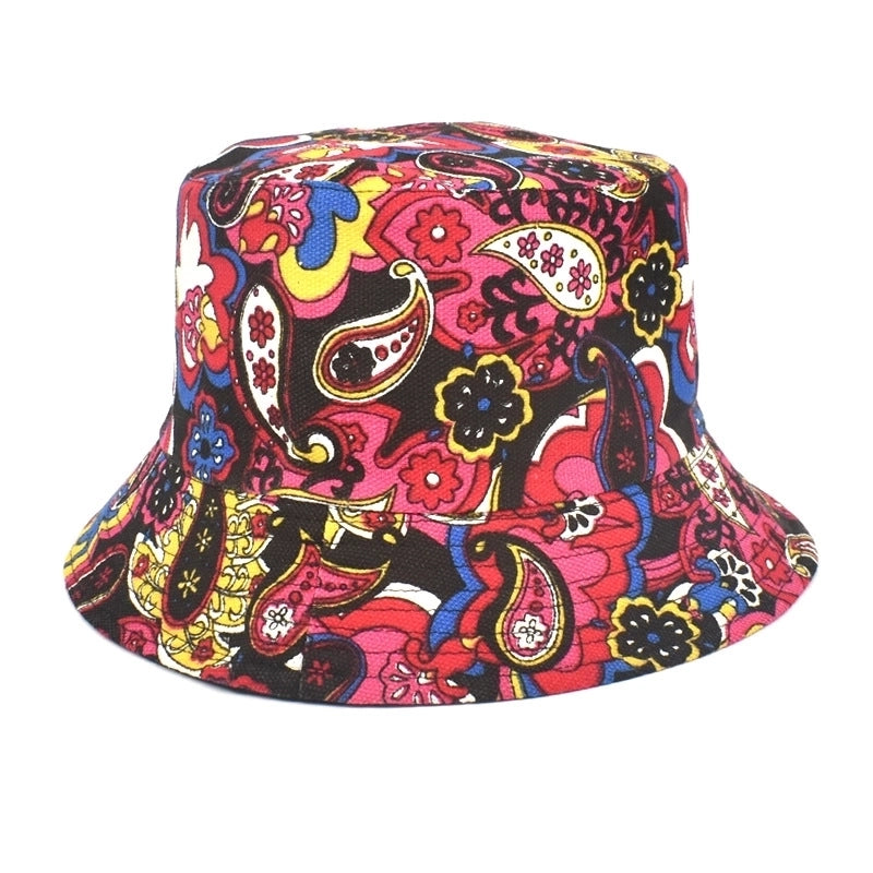 Unisex Fashion Flower Flat Eaves Bucket Hat