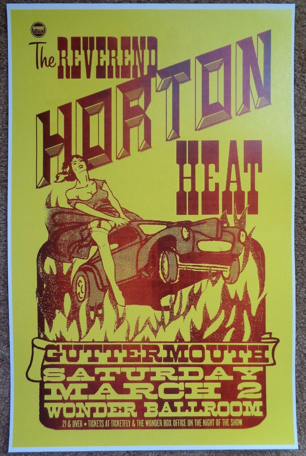 REVEREND HORTON HEAT 2013 Gig POSTER Portland Oregon Concert