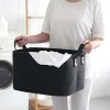 Urijk Wool Felt Storage Baskets Foldable Toy Laundry Basket Dirty Clothes Hamper Toy Holder Storage Bag Home Organizer Container
