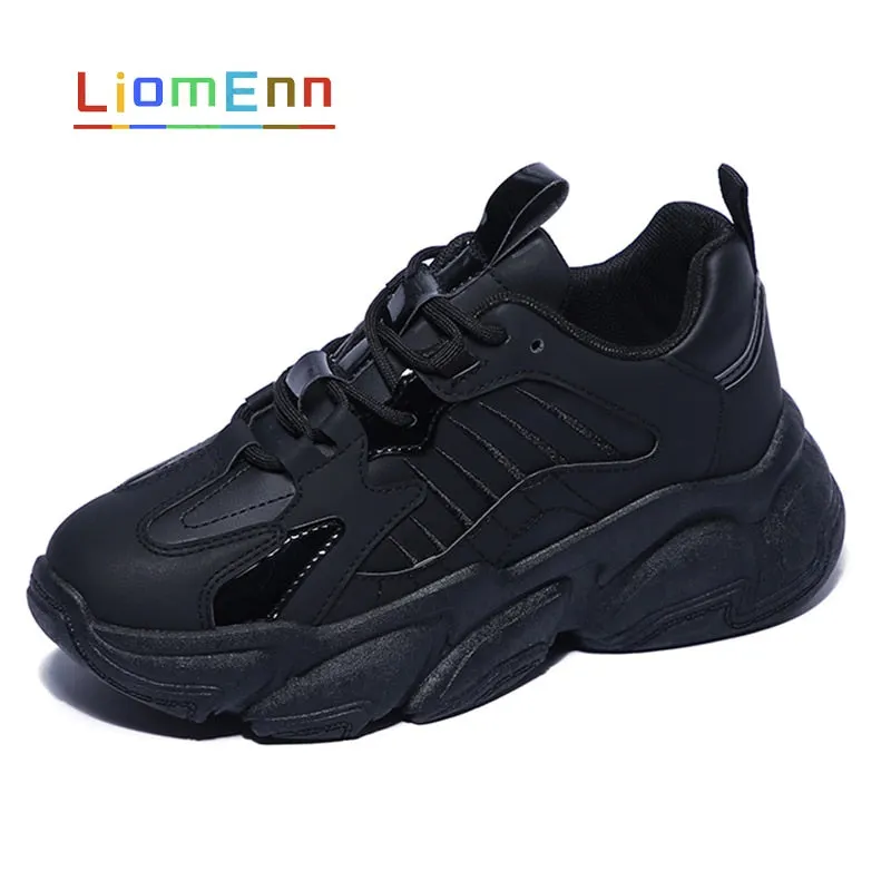 Women's White Chunky Sneakers Women Shoes Platform Casual Sport Shoes 2021 New Spring Vulcanized Tennis Female 5 cm basket femme