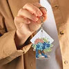 6pcs DIY Flower Boots Diamond Painting Double Sided Keychains