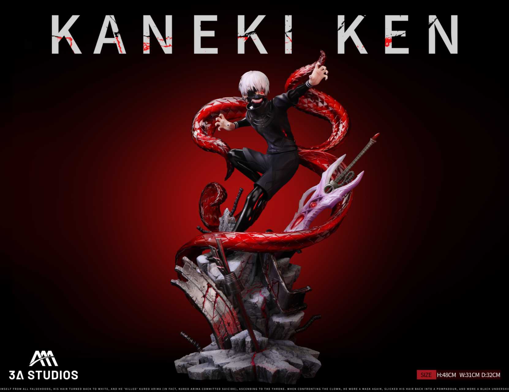 3A Studio - Ken Kaneki in Black 2.0 Tokyo Ghoul 16 Statue(GK)-