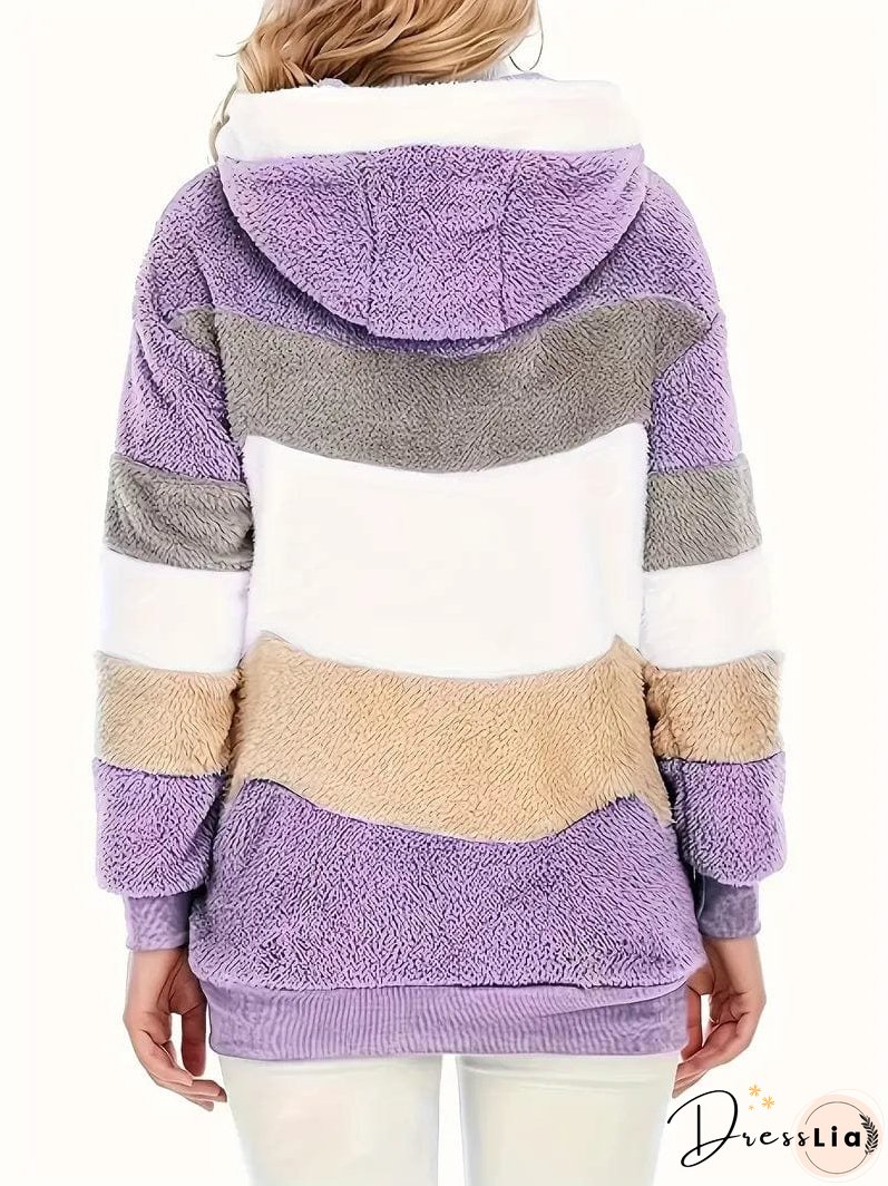 Cozy Tie-Dye Fleece Jacket for Women