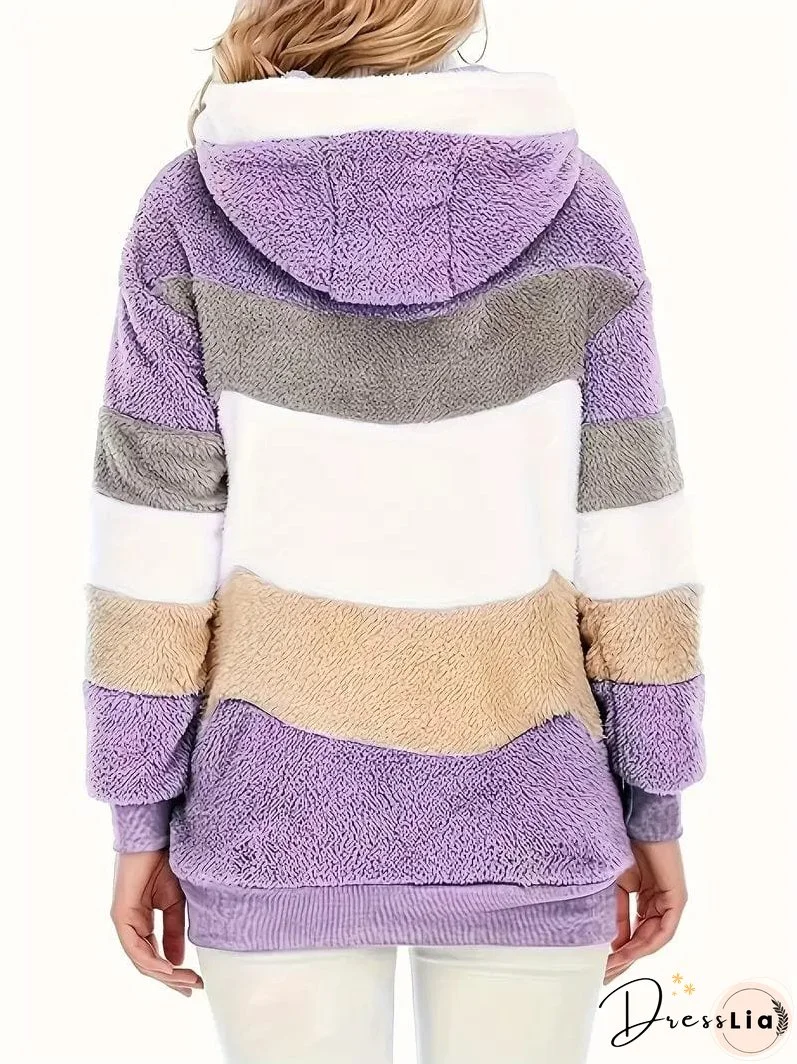 Cozy Tie-Dye Fleece Jacket for Women