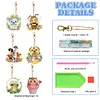 >SALE<6PCS Double Sided Round Diamond Painting Art Keychain Pendant (Animal World)