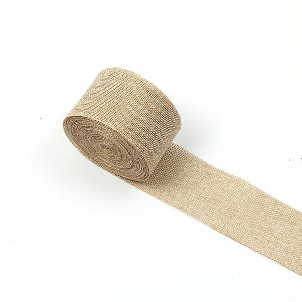 1pc 10m Burlap Ribbon Roll Faux Jute Fabric Rustic Wedding Christmas Decor Newest - Shop Trendy Women's Fashion | TeeYours