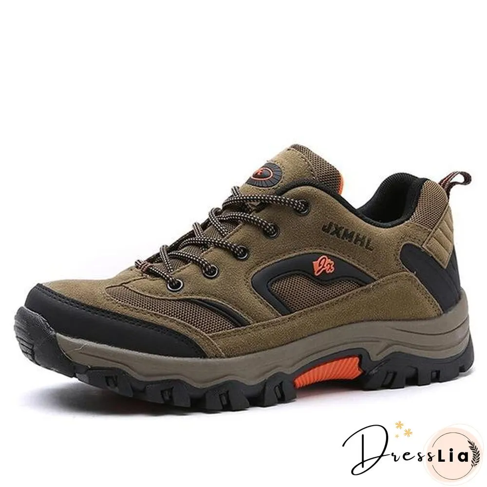 Fashion Men Shoes Comfortable Waterproof Outdoor Casual Shoes Lace-Up Rubber Sneakers