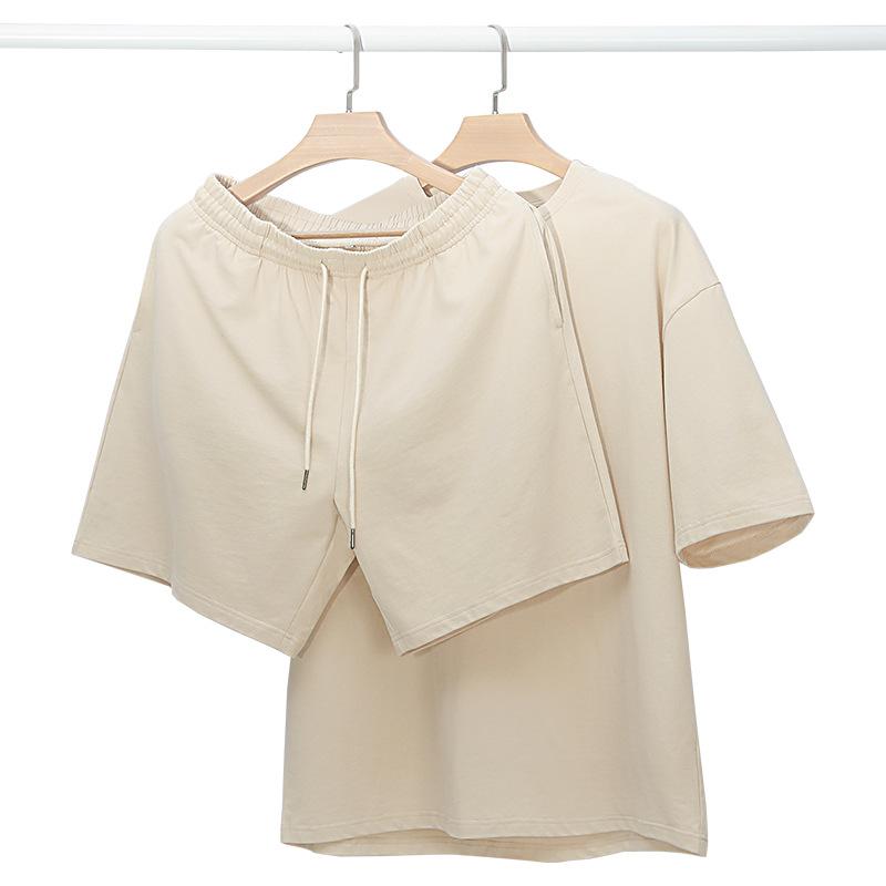 Men's Cotton Short-sleeved Shorts Two-piece Set 31709608X