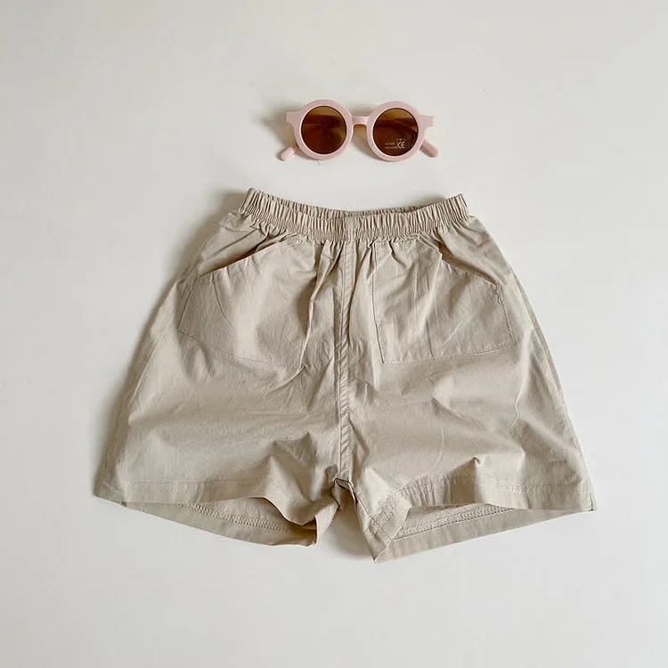 Baby Dot Heart Plaid Casual Shorts