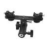 Dual Flash Bracket Hot Shoe Speedlight Stand Umbrella Holder 1/4inch to 3/8inch