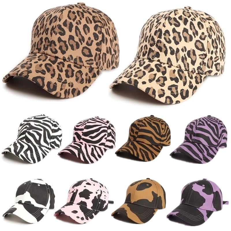 Unisex Fashion Zebra Leopard Cartoon Curved Eaves Baseball Cap
