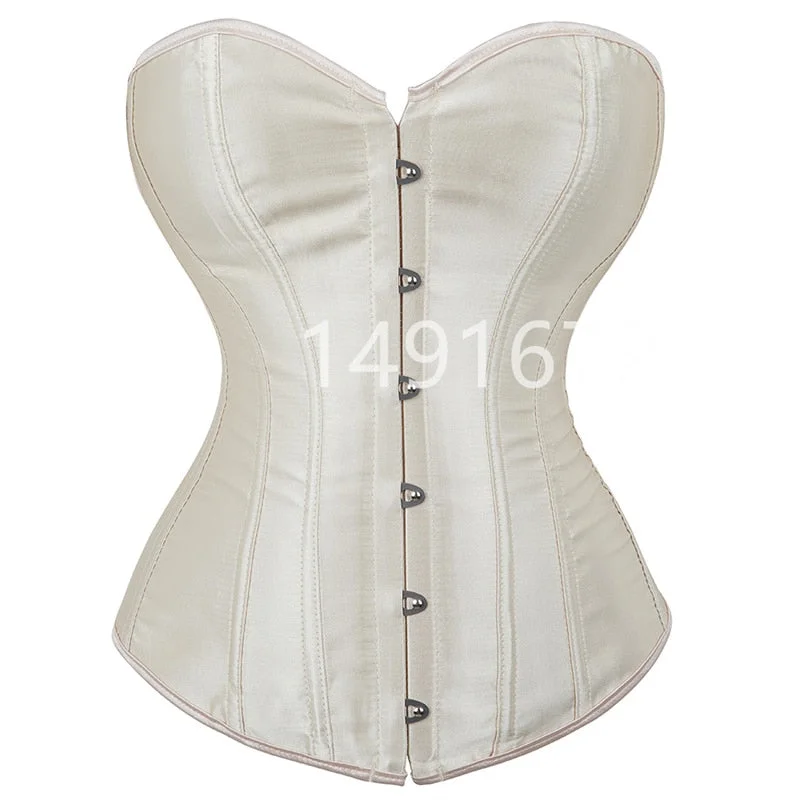 Corsets Bustiers for Women Overbust Corset Top Corselet Sexy Bridal Victorian Costume Plus Size Corsetto Korsett White Black