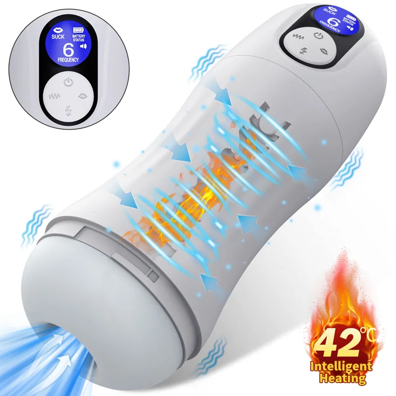 3-in-1 Automatic Retractable Sucking And Warming Male Penis Stroker Rosetoy Official