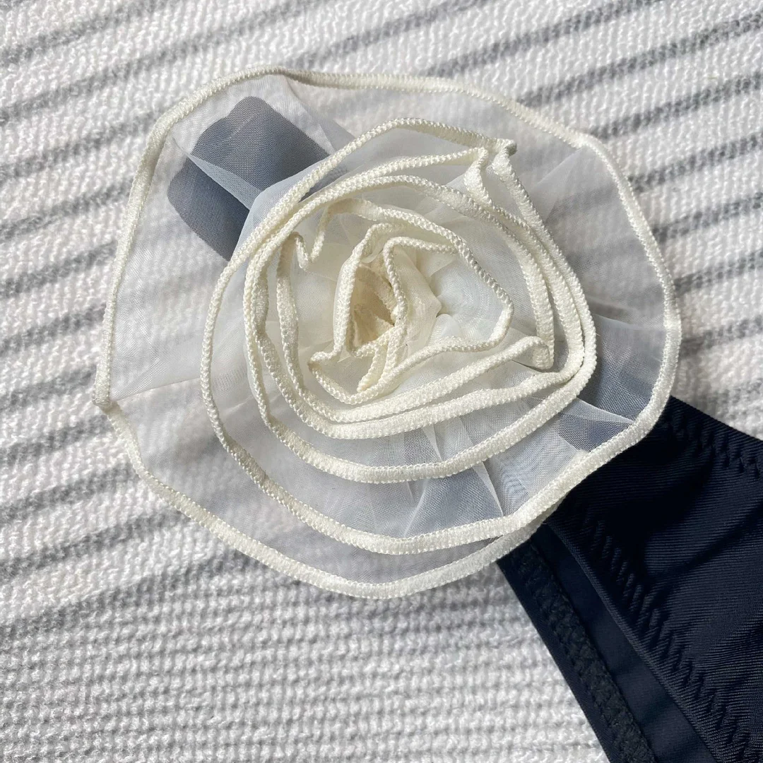 Wongn Wongn New Three-Dimensional Flower Hot Girl Bikini Hot Triangle Pants Split Sexy Swimsuit