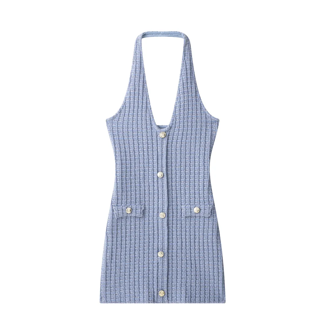 Nigikala Nigikala New Women's Fashion Stile Bully Hanging Neck Dress 5063340