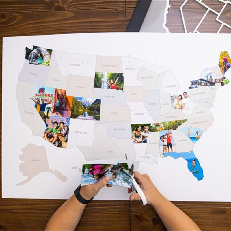 Personalized 50 States Photo Map