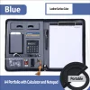 A4 Multifunctional Leather Folder, Business Manager Folder, Office Document Handbag with Zipper