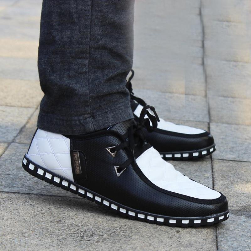 fashion casual trendy men's business casual lace-up shoes