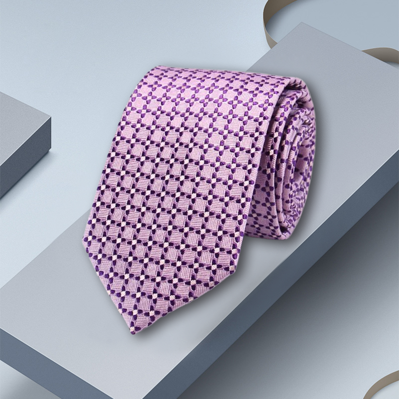 7cm Men's Purple Silk Tie REAL SILK LIFE