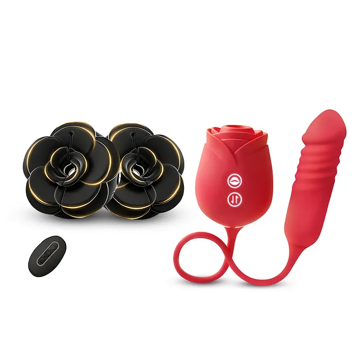 Full-Body Stimulation Set - Vibe Chest Clamps & Dual