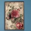 Vintage Butterfly Peonies-Paint by Numbers Acrylic Painting 40*60CM(Poster style）