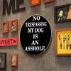 No trespassing - Round Metal Tin Signs(12*12Inch)