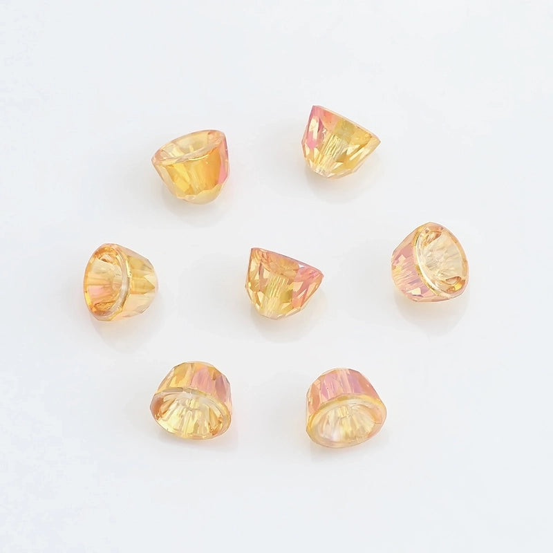 50 PCS/Package 7 * 8mm Hole 1~1.9mm Crystal Glass Solid Color Beads