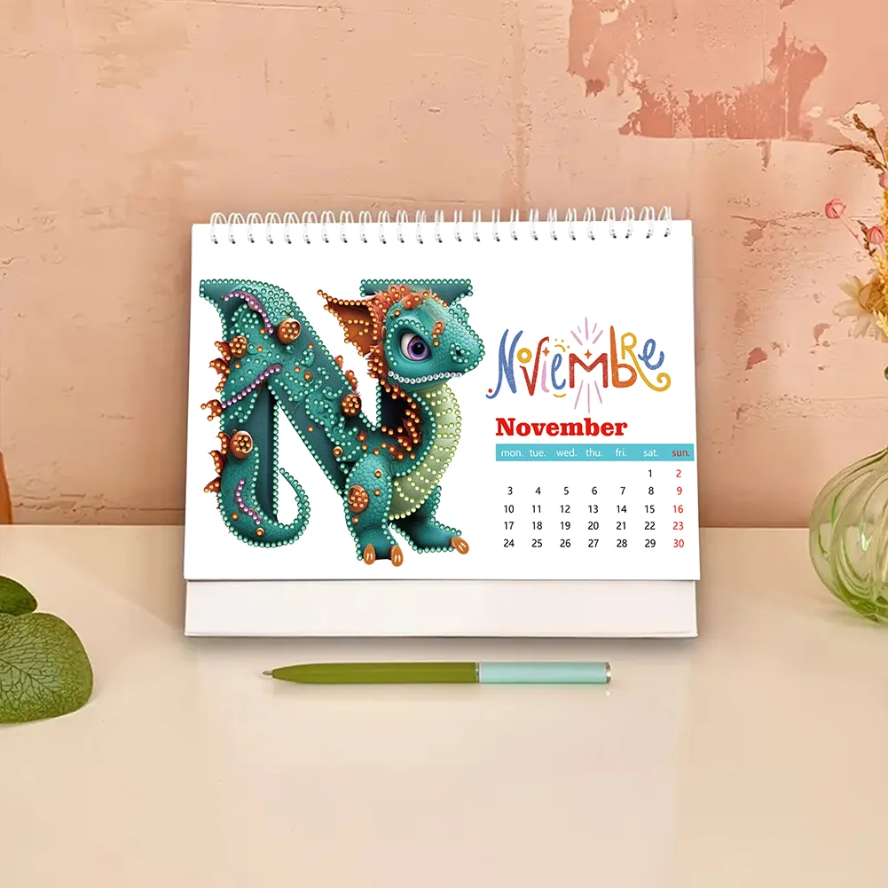 2025 Special Shape Merry Christmas Diamond Painting Desk Calendar for Home Decor