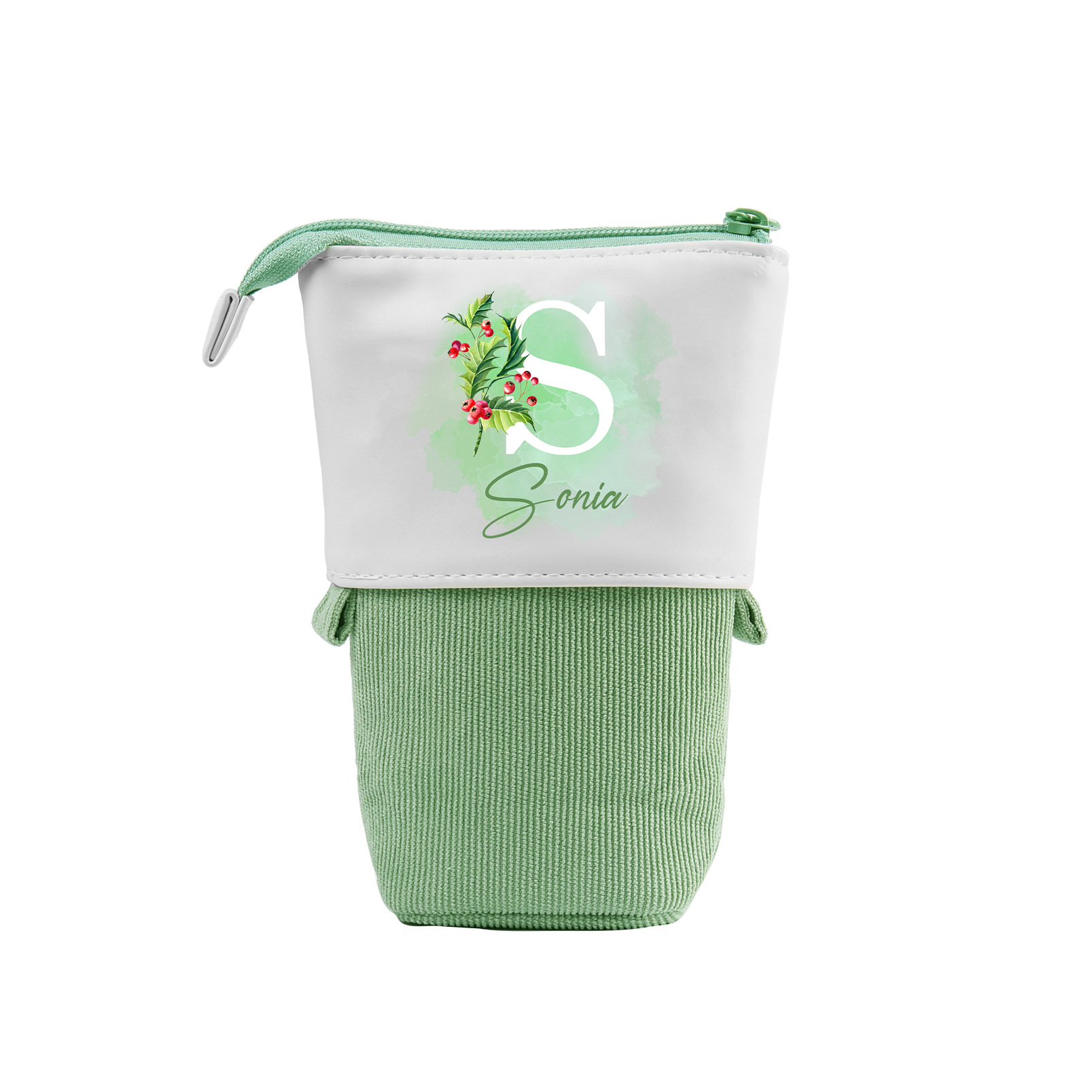 Personalised Pencil Case Custom Name & Letter & Birthday Flower Pen Pouch Back To School Gift for Kids-Jessemade AU